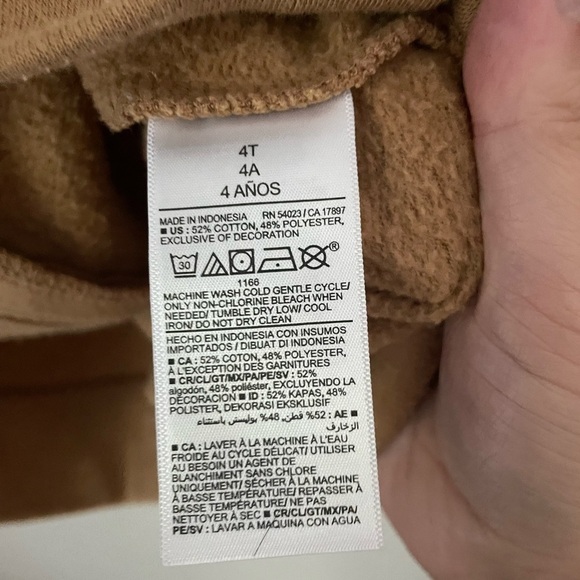 Old Navy Kids Brown Zip-Up Hoodie Size 4T - Picture 5 of 5